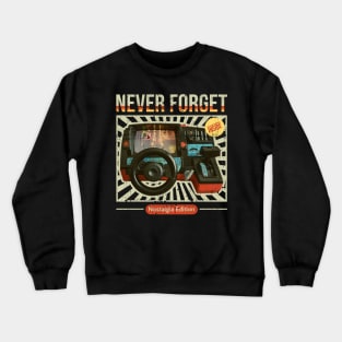 Never Forget - 80s Car Racing Simulator Crewneck Sweatshirt